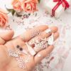 WILLBOND 3000 Pcs Rose Gold Happy Birthday Confetti for Table Silver Pink Stars Sequ Confetti Metallic Foil Table Scatter Decorations for Girls