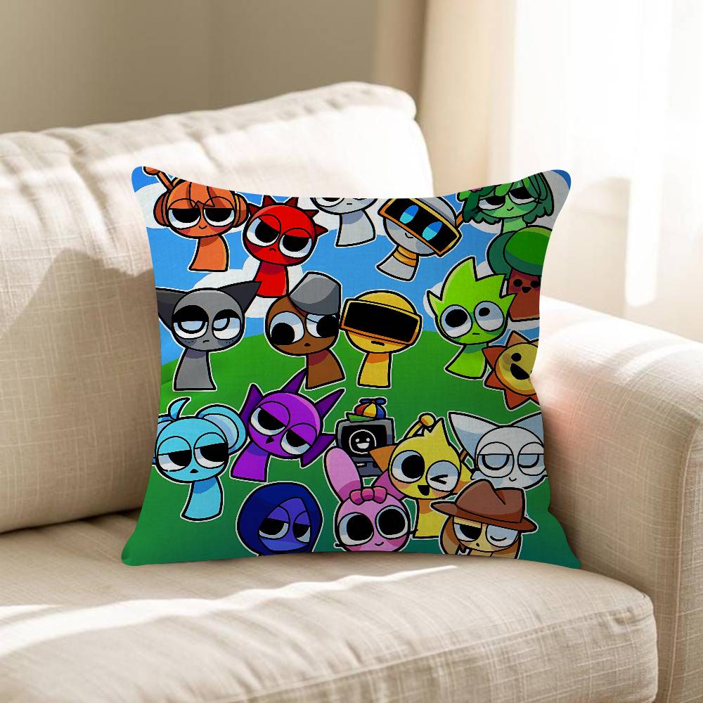 S-Sprunki Game Mini 45*45cm Cushion Cover Pillow Cover Decor Pillowcase Home Pillowcase For Couch Pillow
