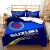 Teenagers SUZU motorcycle Casal Duvet Cover Comforter All Season Bedding Sets Soft Quilt Cover and Pillowcases Single/Double