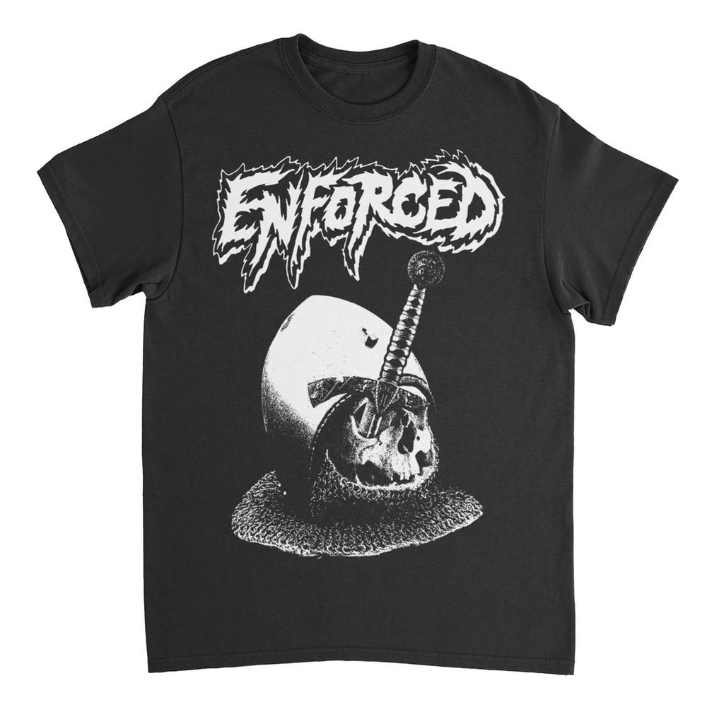 Vtg Enforced Band Gift For Fans Heavy Cotton Black Full Size Unisex Shirt Unisex T-Shirt L