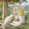 Large Capacity Automatic Bird Feeder Leak-Proof Bird Food Container  For Parakeets Finches Cages