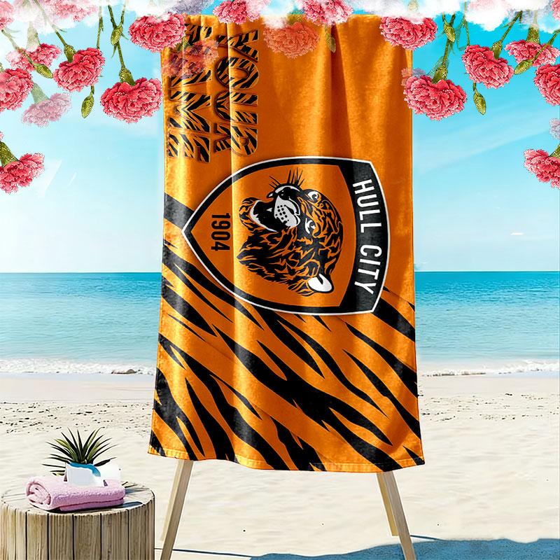Hull City Print Beach Towel, Large Soft Quick Dry Towel for Beach Camping Swimming