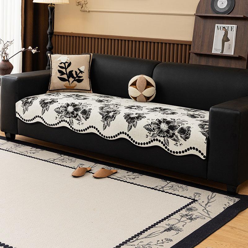 French Special-Shaped Sofa Cushion  New Light Luxury High-End Sense Four-Season Universal Straight Row Non-Slip Seat Cushion Sub-Cover Cloth Towel