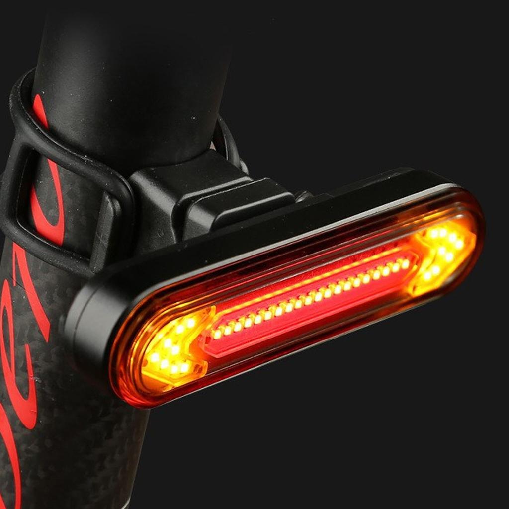 Mountain Bike Turn Signal Tail Light USB Rechargeable Bicycle Remote Control Rear Light