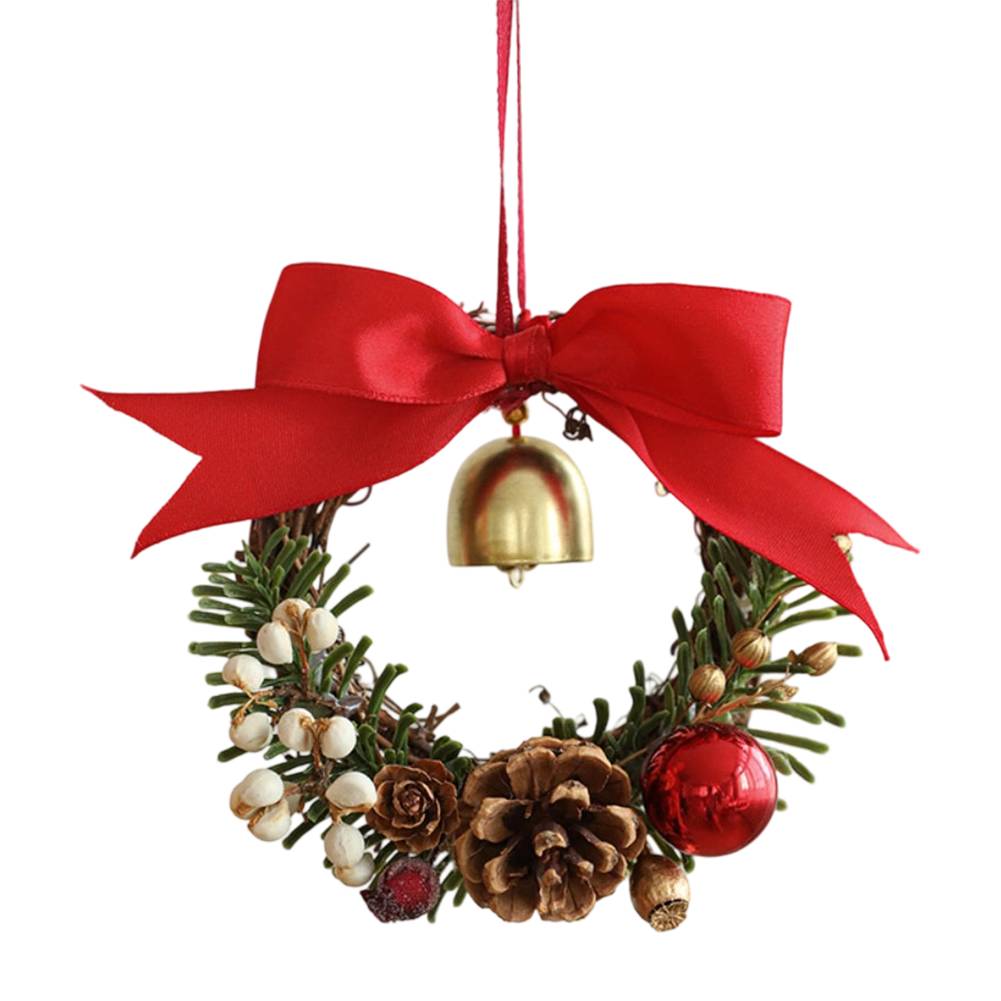 Holiday Door Decoration Christmas Door Hanger Holiday Season Charming Antique Finish Clear Harmonious Sounds Vintage Design