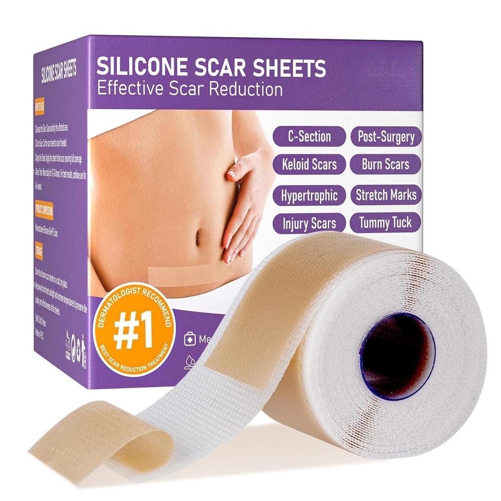 Reusable Silicone Scar Patch and Tape for Surgical Scars