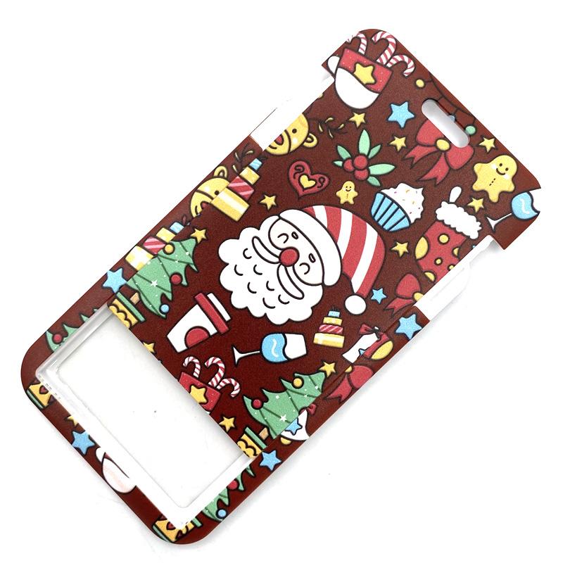 Christmas Art Cartoon Anime Fashion Lanyards Bus ID Name Work Card Holder Accessories Decorations Kids Gifts