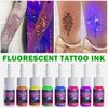 Inchiostro Fluorescente per Tatuaggi DM 5ml: Set di Pratica Luminoso a 8 Colori