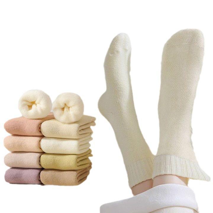 Cozy Women's Thick Terry Socks: Perfect for Autumn & Winter, No-Pilling Floor Confinement.