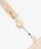 Afternoon Tea Living JQ55 Pass Case with Cord Reel and Motif Charm, Beige