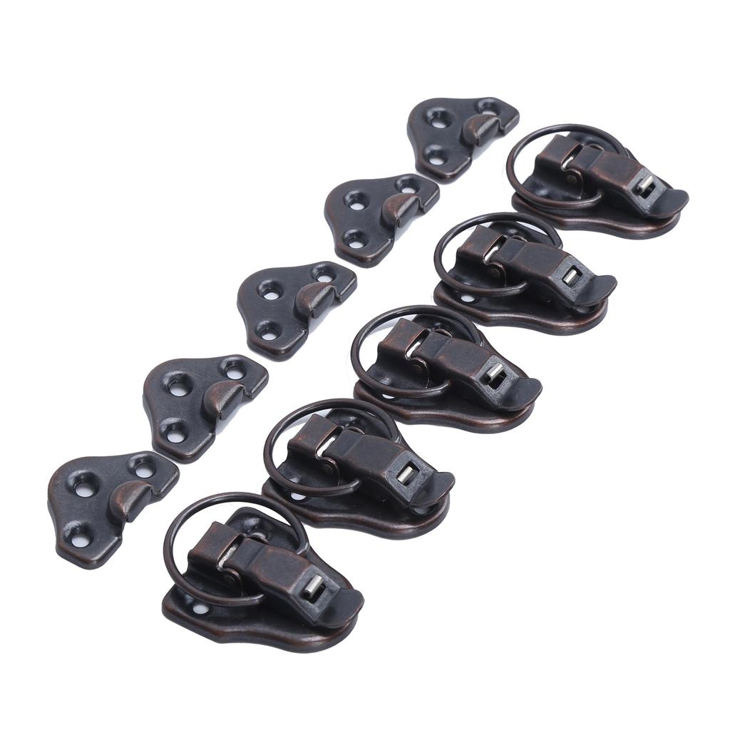 5 Sets Latch Hasp Antique Alloy Toolbox Hardware Lock for Small Object Boxes Dollhouses