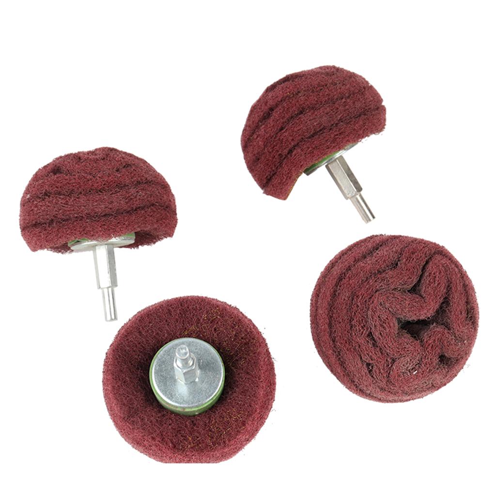 Pack of 2 Scouring Pad Heads Dual Grinding Abrasive Mushroom Ball Polishing Wheel for Metal Wood Plastic Polishing
