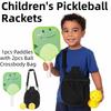 Colorful Kid's Pickleball Set Lightweight Children's Pickleball Rackets  Outdoor Sports