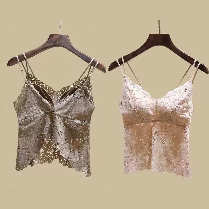 Lace Backless Camisole for Women, Summer Outerwear and Innerwear with Built-In Bra Pads, 2025 New Style Base Layer
