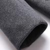 Men Winter Overcoat Fake Two Piece Wool Long Sleeves Mid Length Zipper Warm Formal Plus Size Detachable Hat Winter Coat for Daily Wear