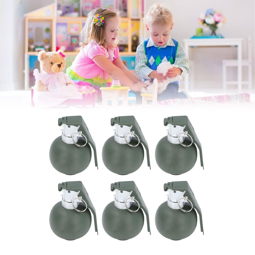 6PCS Kids Hand Grenades Toy with   Sound Light Effect Role Playing Props Fake Grenade Toy