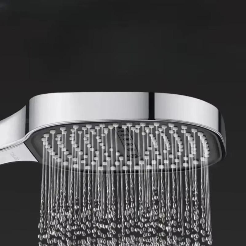 High Pressure Large Panel Shower Head Square 13CM Bathroom Shower Head Filter Element 3 Mode Bathroom Shower Tool Home Shower