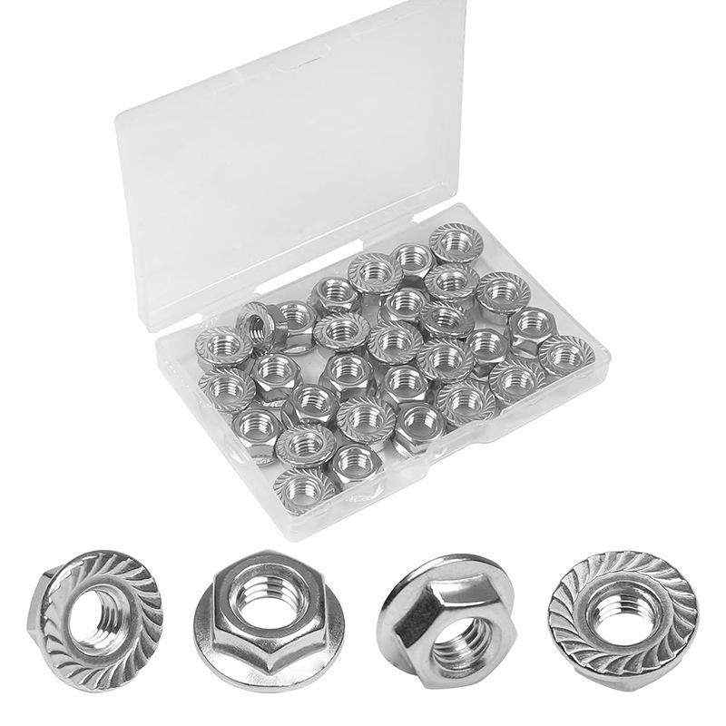 Anti-Slip Hex Flange Nut with Teeth (M3-M12)