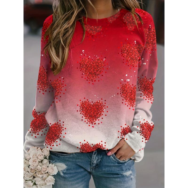 Women s Western ethnic print thin sweatshirt Retro geometric print round neck long sleeve top for women S