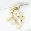 1 Piece Elegant Zodiac Jewelry Accessory Creative Animal Cancer  Star Crab Brooch Pins For Men And Women Gift