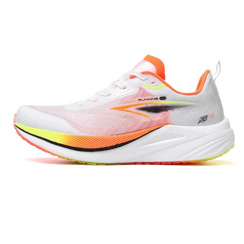 Real Carbon Board Popcorn Men's Sports Shoes Youth Mesh Breathable Non-slip Body Test Racing Marathon Running Shoes