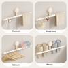 New Wall Mounted Towel Rack Punch-free Space Saving Bathroom Hanging Rod Suction Cup Slipper Storage Shelf