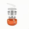 Small Round Briquette Grill Ash Pan Stainless Steel Handle Outdoor Cooker Natural