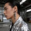 Stainless Steel Rivet Conical Studs Earrings Hip Hop Punk Style Ear Accessories for Daily Wear Parties