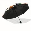 1pc Christmas Pattern Automatic Opening/Closing Folding Umbrella with 59 Ribs, Plastic Handle, Windproof Portable Sunshade Umbrella y250726099