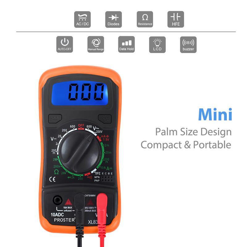Buy Digital LCD Multimeter XL830L AC DC Voltmeter Ammeter OHM Circuit