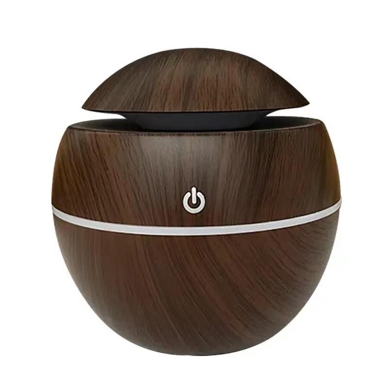 Woodgrain Ultrasonic Usb Humidifier And Essential Oil Diffuser Portable Desktop Aromatherapy For Home Office Use