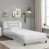 VidaXL Lit avec matelas blanc 100x200 cm similicuir 3208704