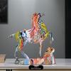 Colorful Prosperity Horse Figurine: Elegant Decor for Office, Living Room, or Hallway - Ideal Housewarming or Opening Gift