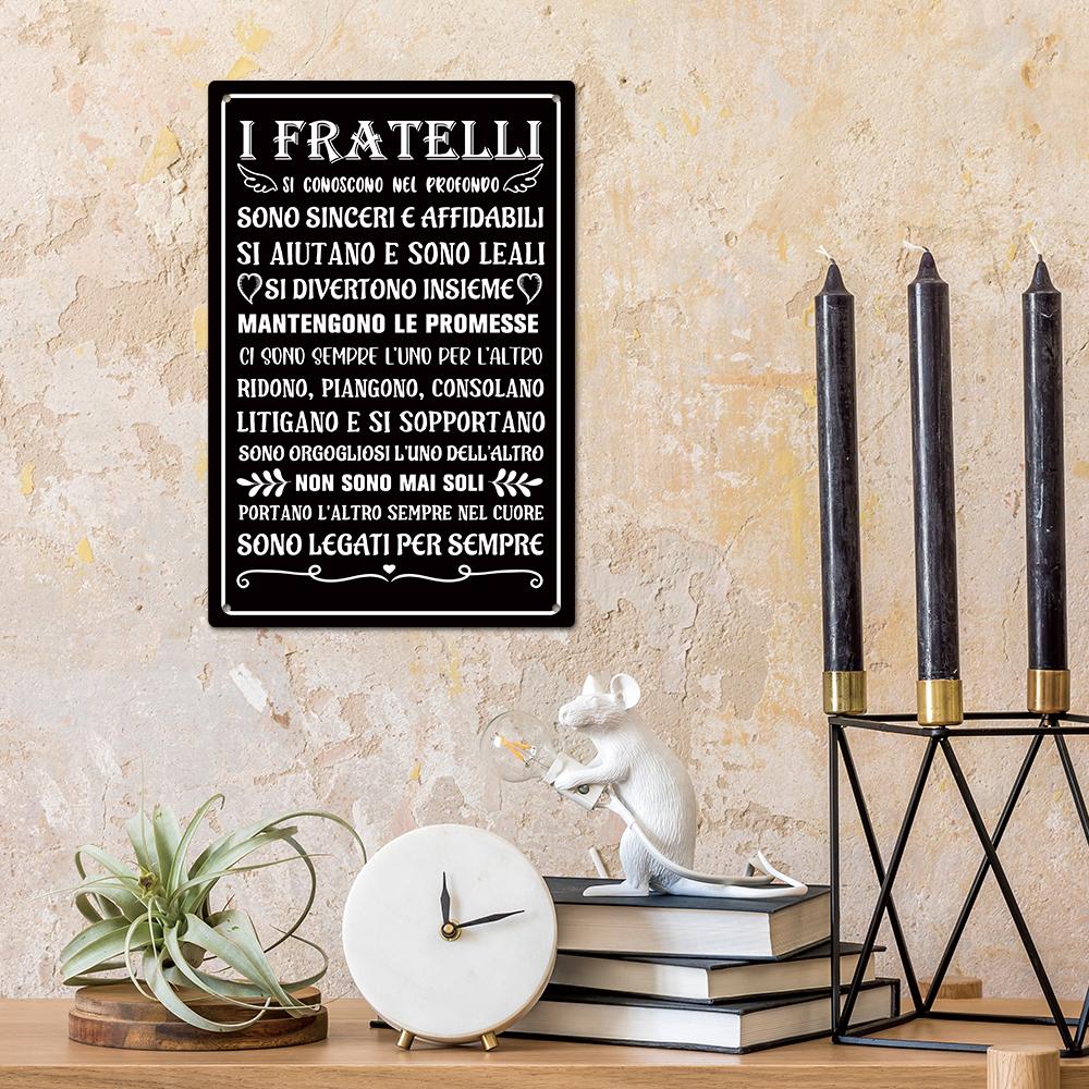 Putuo Decor pc Individuation Italian Vintage Metal Tin Sign Wall Art Decor for Home Farmhouse Living Room xInches