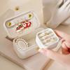 PU Leather Ring Necklace Case Solid Color Jewelry Display Case Simple Earrings Holder  Travel