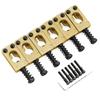 Musiclily Ultra Pitch Stainless Steel Tremolo Bridge Saddles for Stratocaster Electric Gold of 10.5mm Guitars, (Set 6)