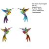 4 Pcs Acrylic Hummingbird Wall Art 2D Colorful Garden Birds Sculpture Outdoor Fence Hanging Ornaments for Garden Yard Living Room Kids Room Patio