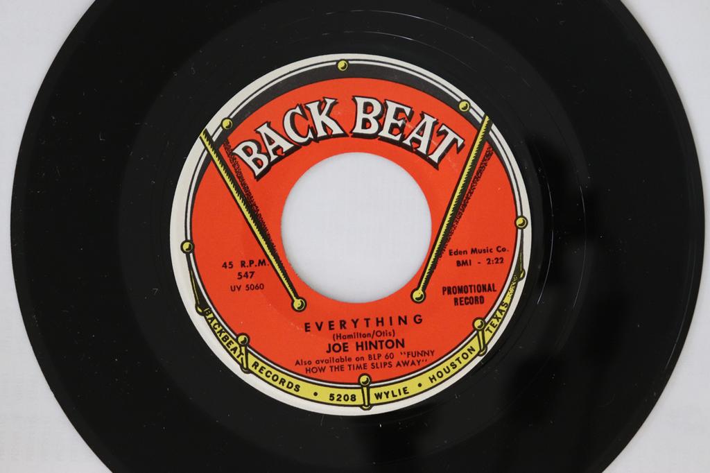 7inch Record JOE HINTON (2) - Everything / Darling Come Talk To M 547 Back Beat 1965 US Soul/Funk Used