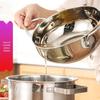 304 Stainless Steel Tempura Frying Pot with Double-Bottom, Oil-Saving, Temperature Control, and Thermometer for Gas and Induction Cookers