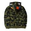 Populær Ape Bape Herre Haikje Kamuflasje Full Glidelås Hettegenser Joggebukse Jakke Kåpe