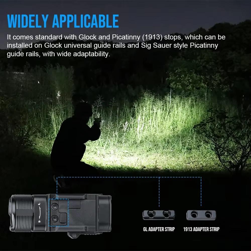 Trustfire Pistol LED Flashlight 1050Lumen 2 In 1 Quick Release Rechargeable Tactical Torch for Glock Outdoor Hunting Camping