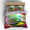 3pcs Peacock Rose Pattern 1 Duvet Cover+ 2 Pillowcases,Fashionable and soft Bedding set, Skin-Friendly, Suitable for Bedrooms