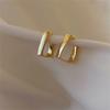New Simple Geometric U-Shaped Earrings For Women Fashionable Gold Color Irregular Earrings Trendy Jewelry Accessories