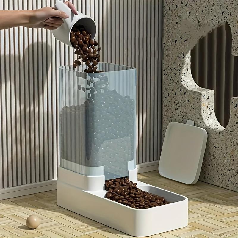 Plastic automatic cat and dog feeders and water dispensers, gravity cat and dog food and water dispenser sets, non-electrical