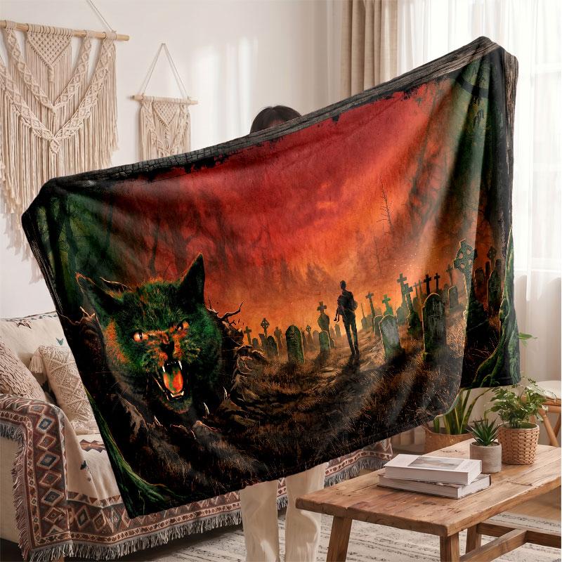 Warm Flannel BlanketPet Sematary Soft Cozy Throw Blanket for Bedroom Couch