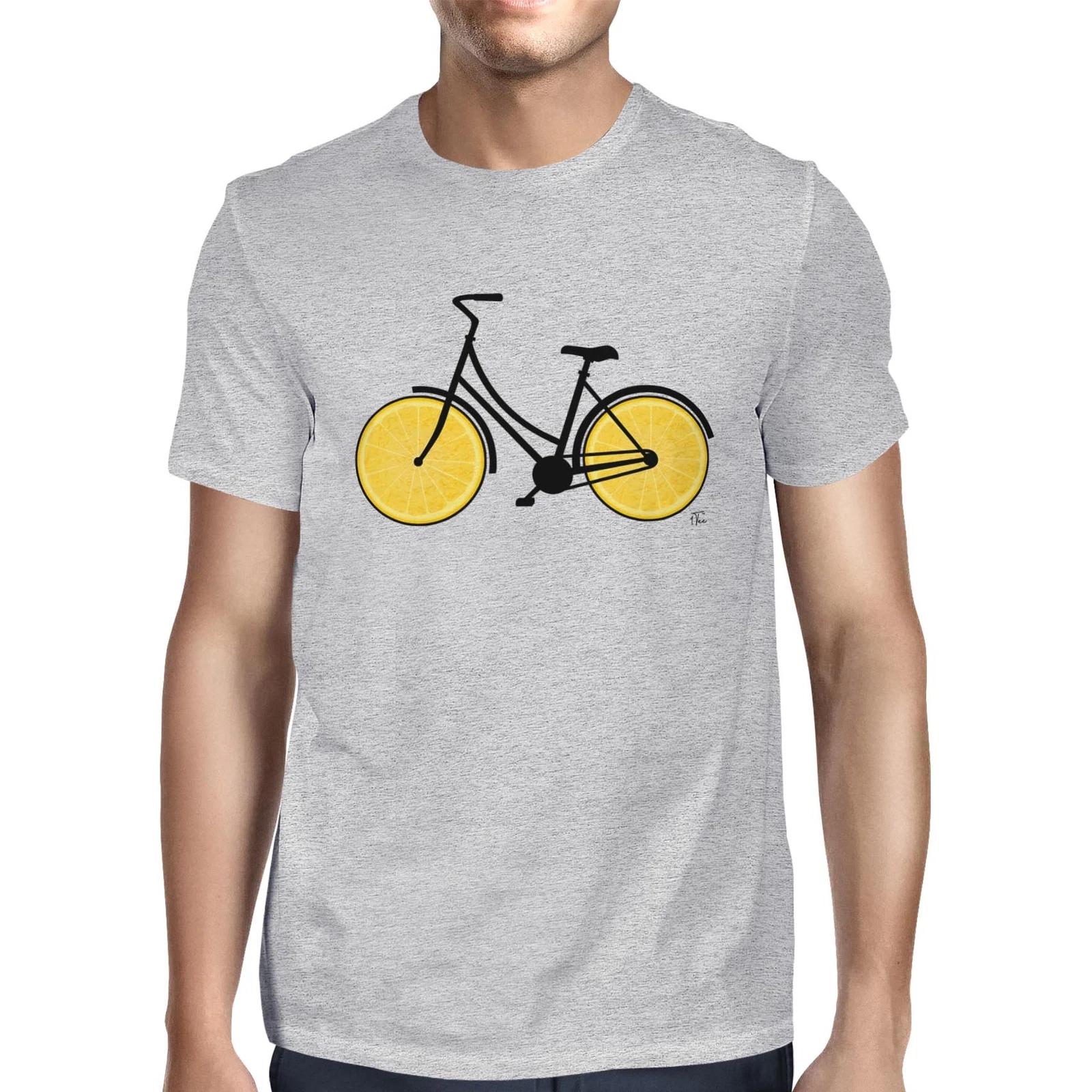 1Tee Mens Zesty Lemon Wheels Bike T-Shirt XL