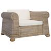 VidaXL 2-Piece Sofa Set with Cushions Living Room Sofa Set Lounge Office Bedroom Home Interior Rattan 278601