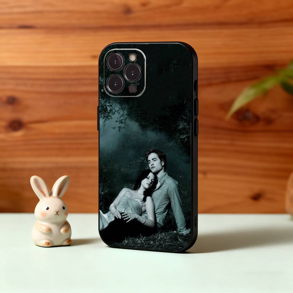 T-Twilight Series Phone Case For iPhone17,16,15,14,13,12Plus,Pro Max,XS,5G Soft Silicone Black Cover
