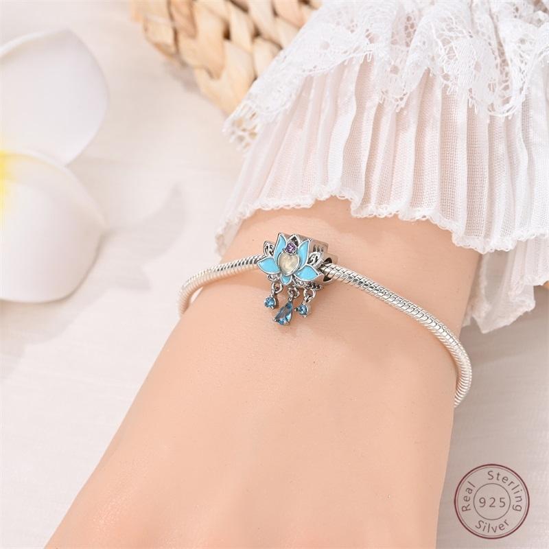 Copper Beaded Pendant Sparkling Zirconia Dream Catcher Original 3Mm Bracelet Women Fine Jewelry