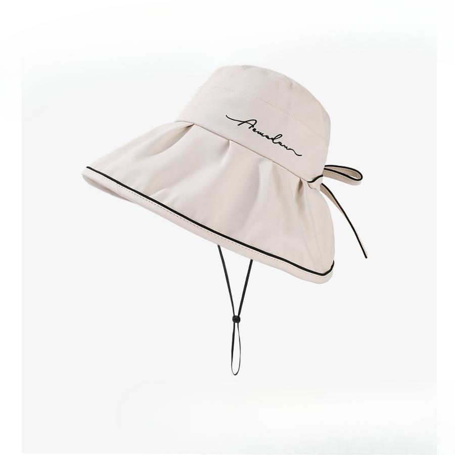 

Солнцезащитная шляпа для женщин, летняя, новая, устойчивая к ультрафиолетовому излучению, шляпа для отдыха на открытом воздухе M(56-58CM) белый